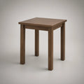 Walnut Brown Solid Rubberwood Square Accent Table, 18 x 18 x 22 in